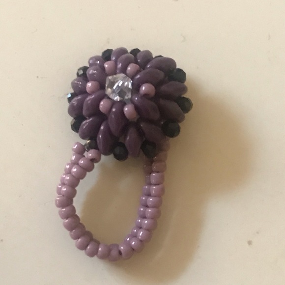 Purple beaded Jewelry Set - Picture 4 of 4